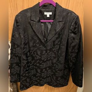 Coldwater Creek black/dark gray dress jacket, size 2x, fully lined